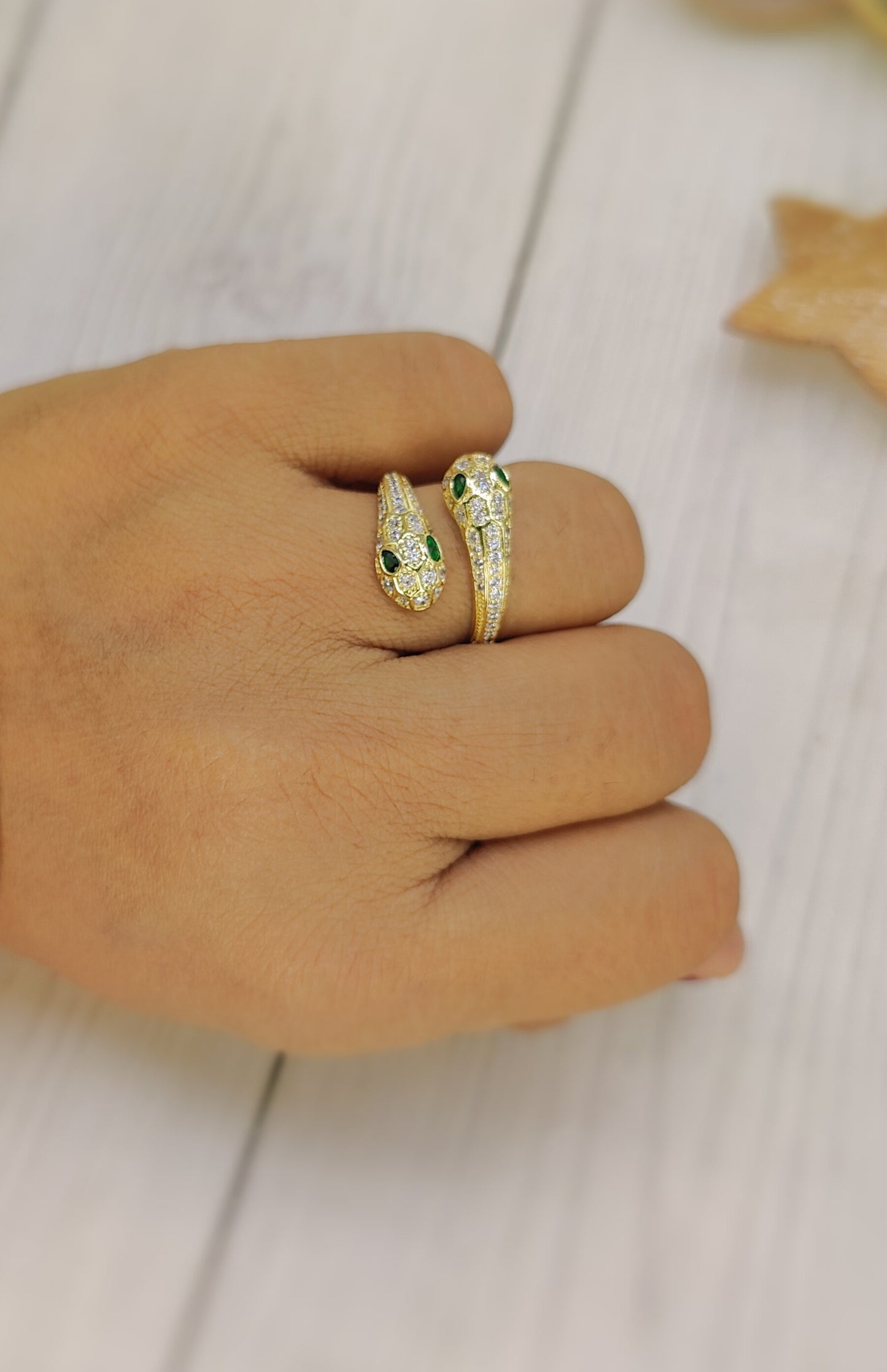 Sabyasachi Inspired Snake Style CZ Anti Tarnish Ring