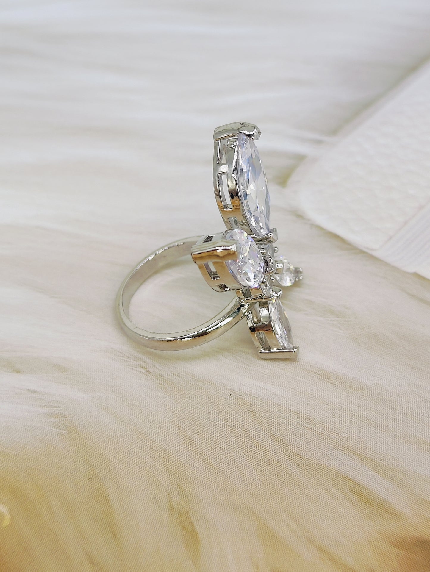CZ Anti Tarnish Silver plated Ring