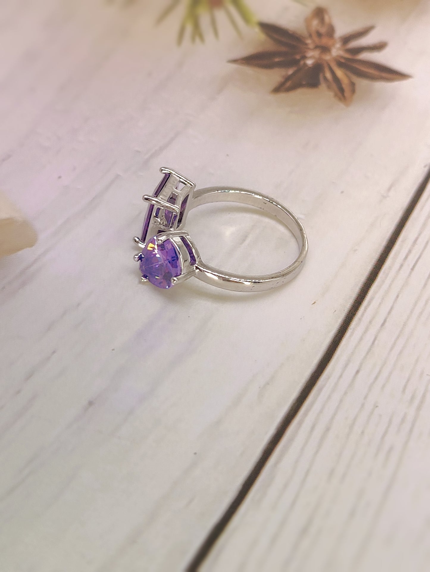 CZ Anti Tarnish silver plated Ring