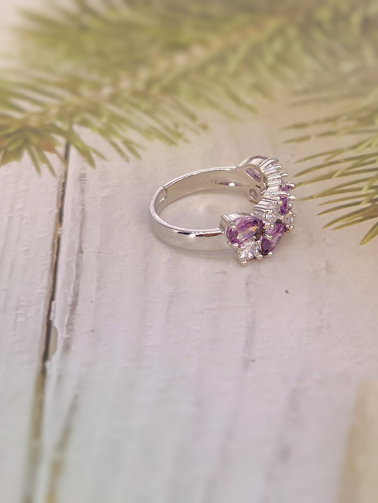 CZ Anti Tarnish silver plated Ring