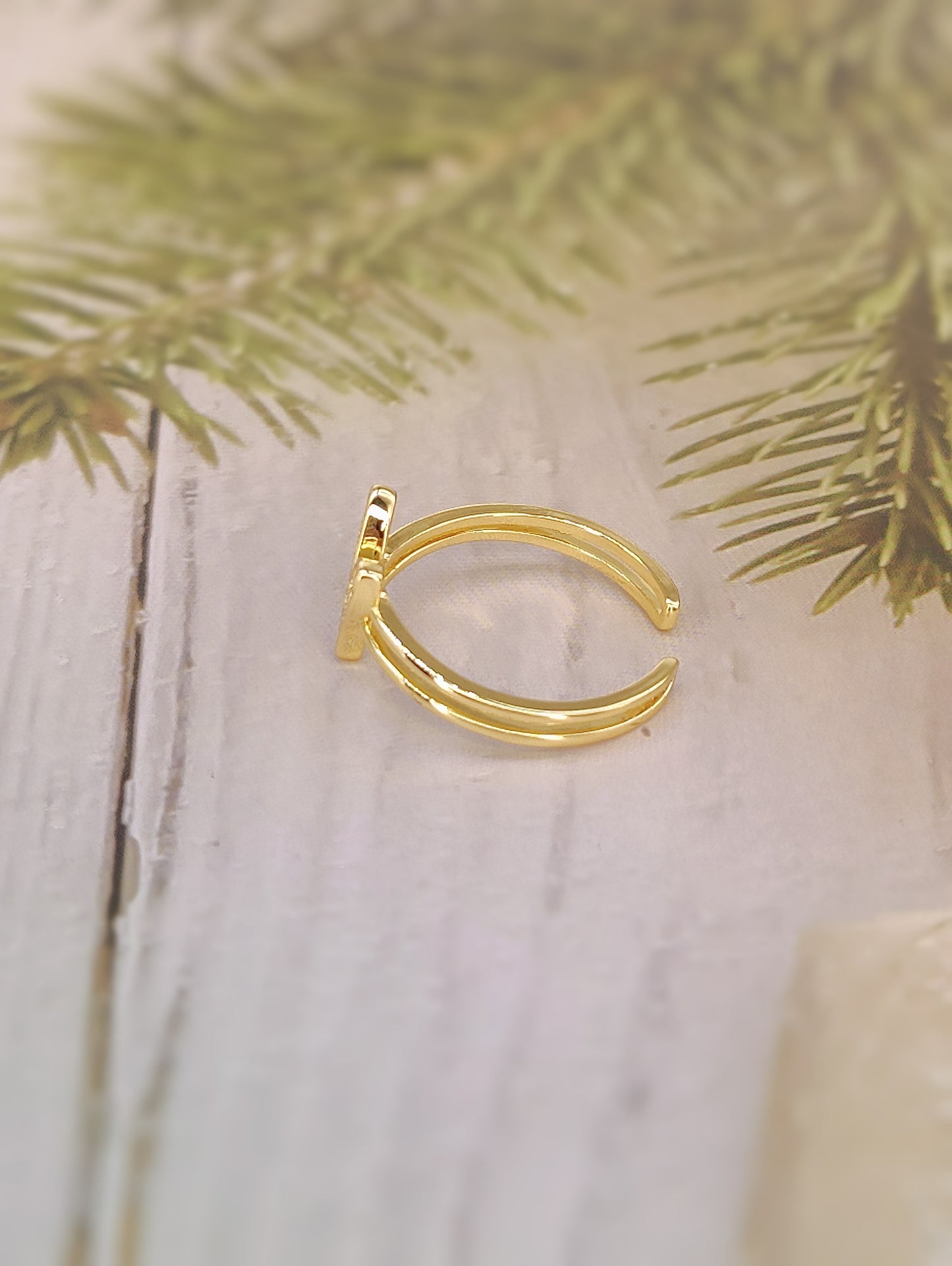 Heart Shaped 18k Gold Plated Anti Tarnish Ring