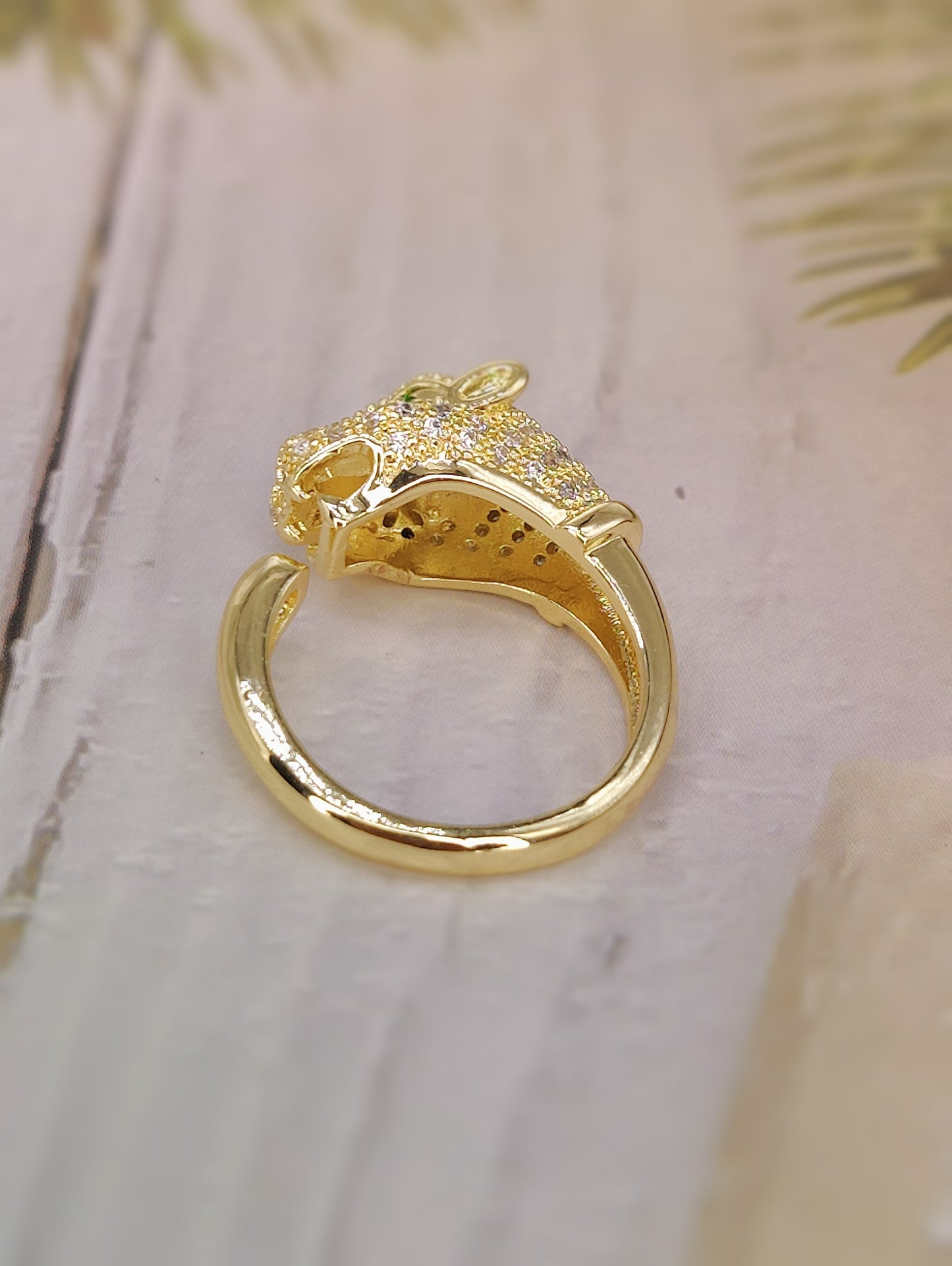 18k Sabyasachi Inspired jaguar Anti Tarnish Ring