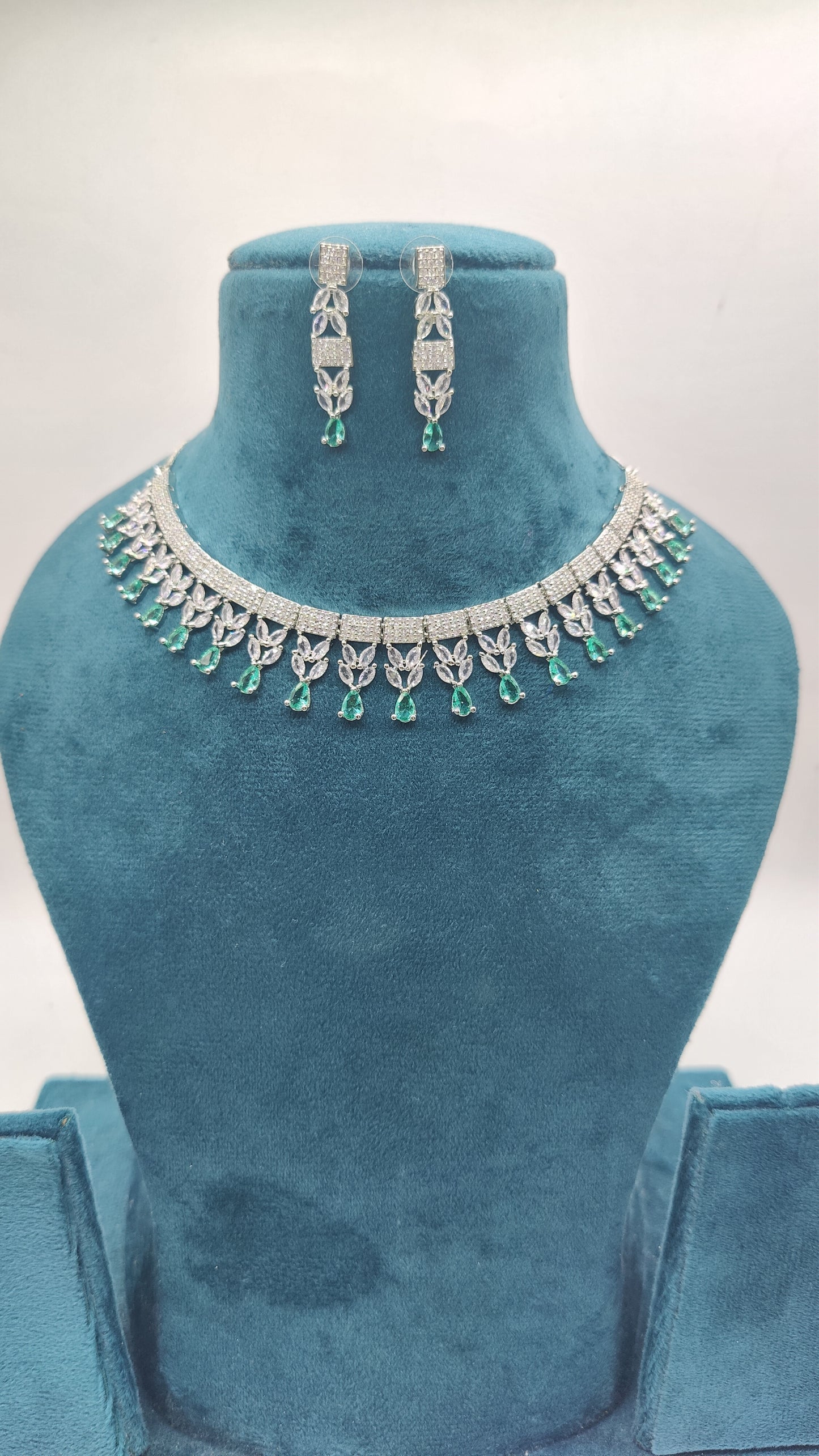 The Scarlet Dream CZ and AD Necklace Set