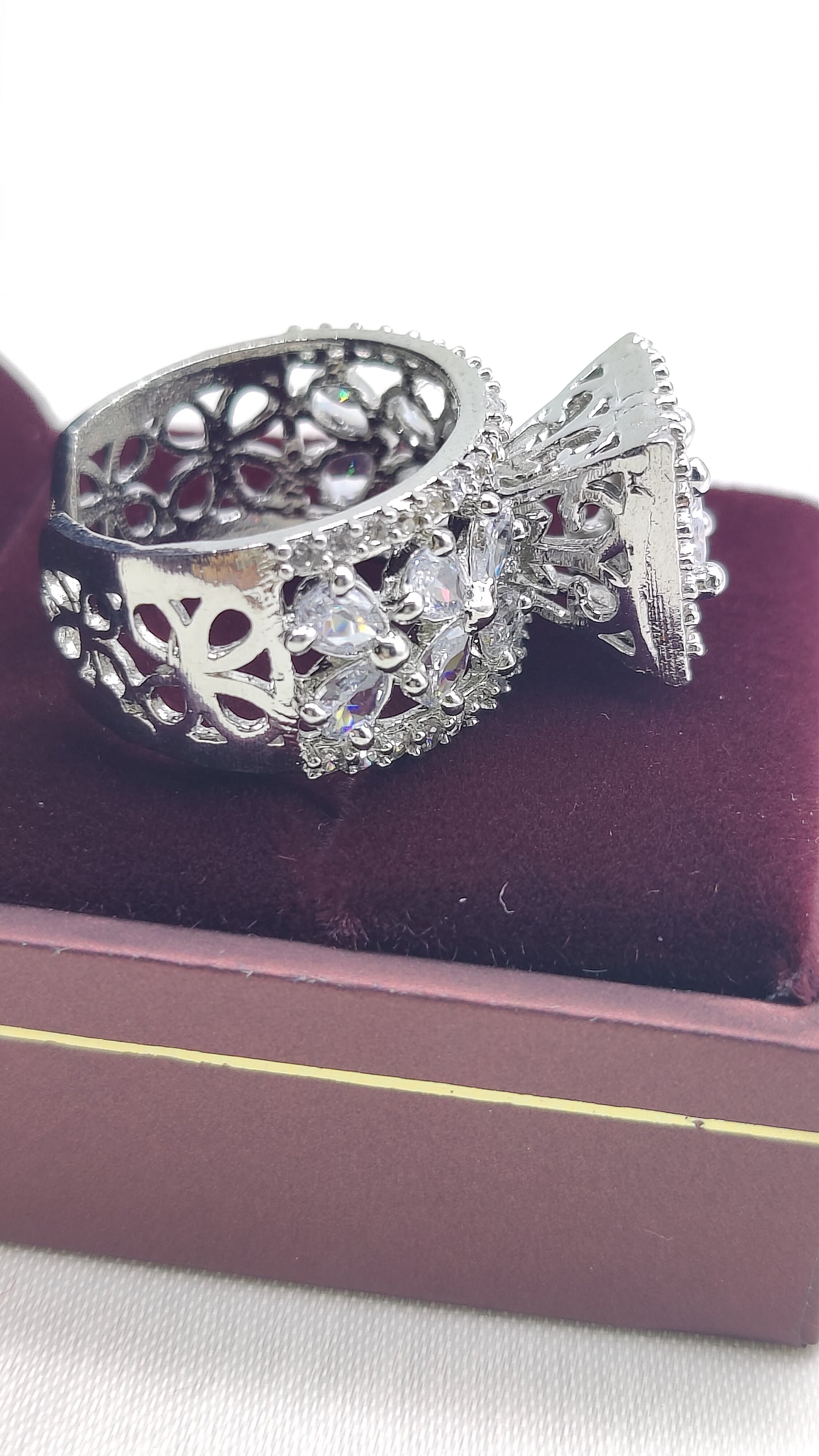 Kanak CZ Solitaire Adjustable Ring