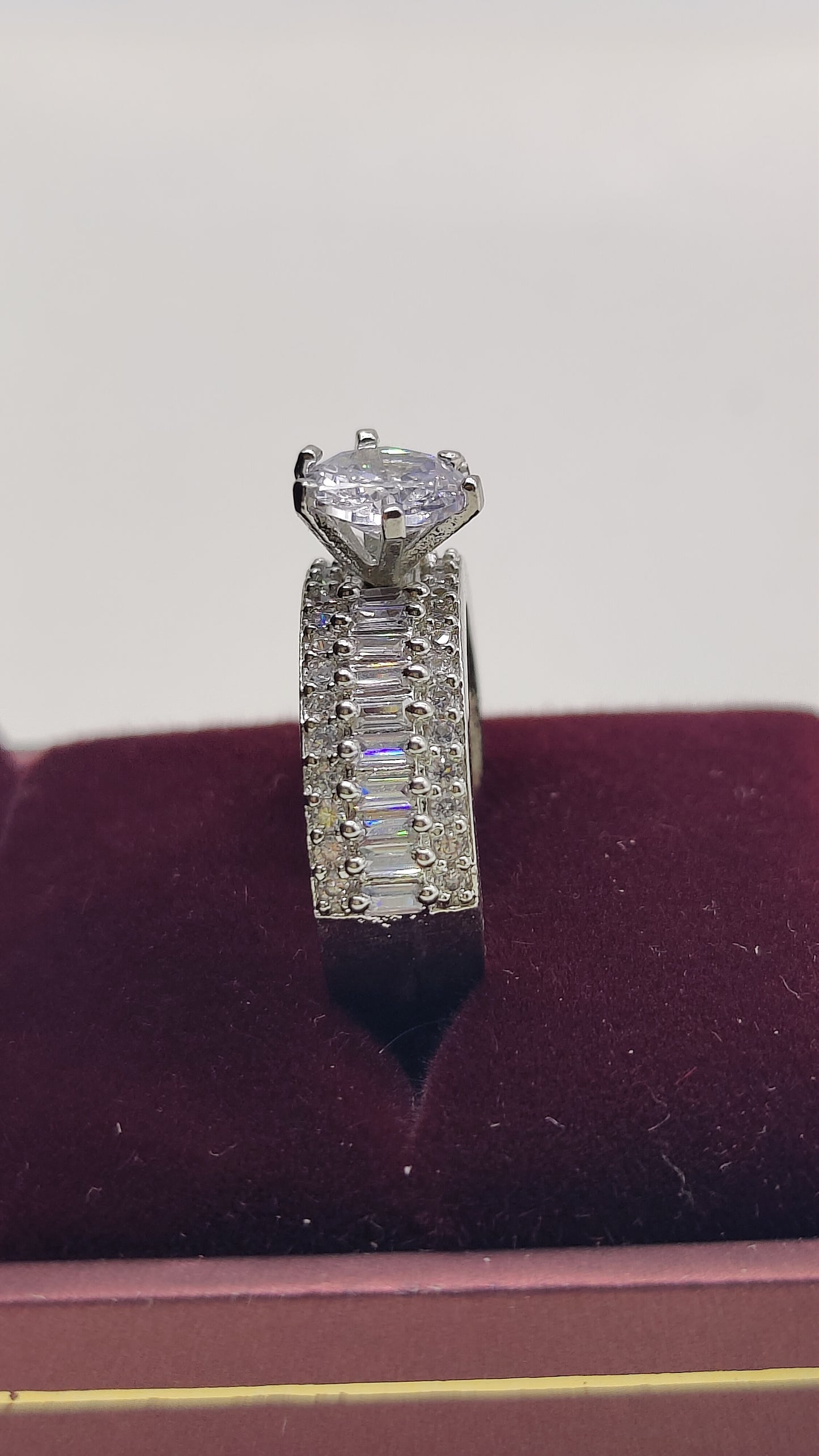 Meera CZ Solitaire Adjustable Ring