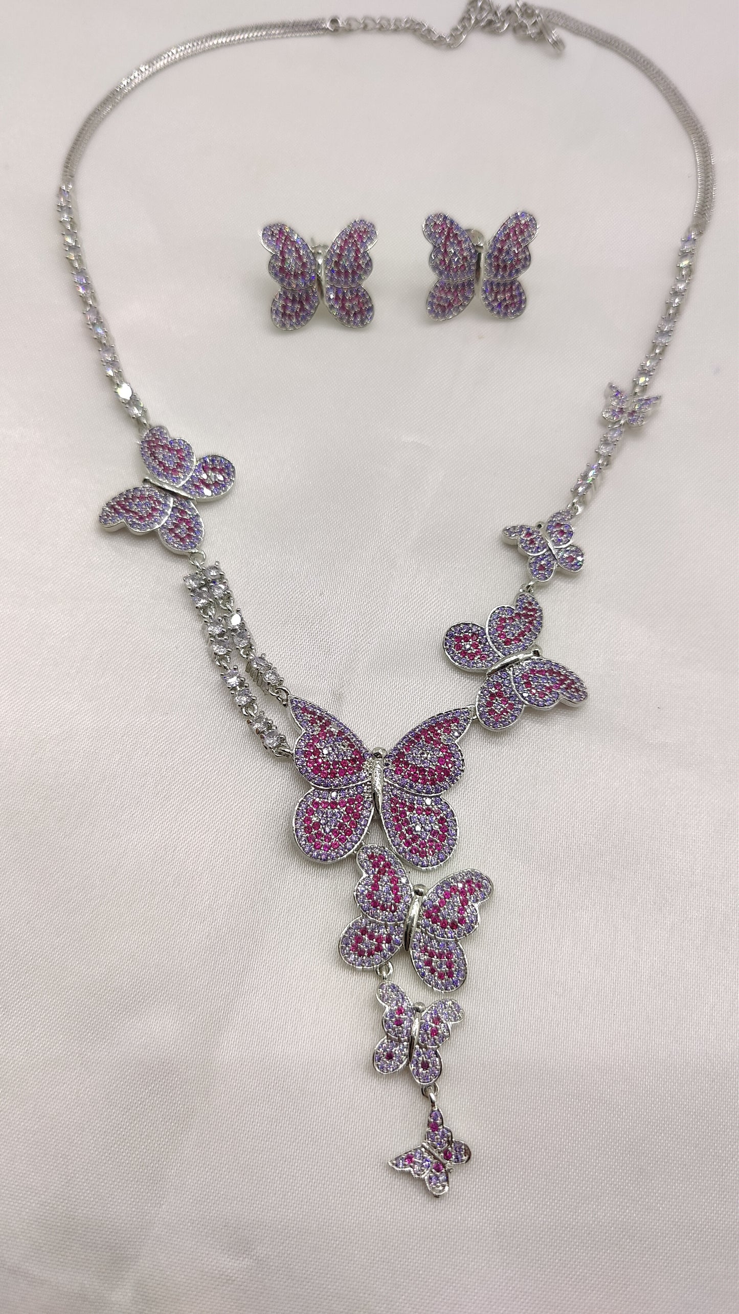 Jiya AD Butterfly style Necklace set