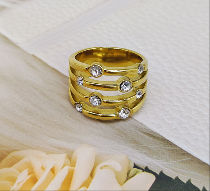 18k Gold plated Anti Tarnish Ring
