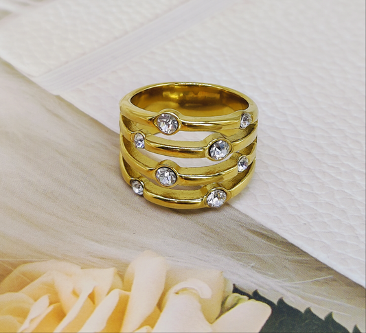 18k Gold plated Anti Tarnish Ring