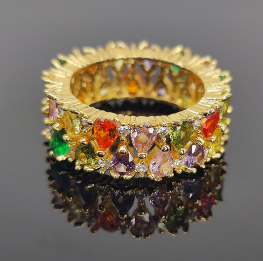 CZ ( Zircon ) Multicolor Ring