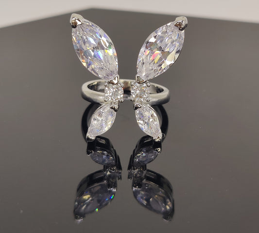 CZ Anti Tarnish Silver plated Ring