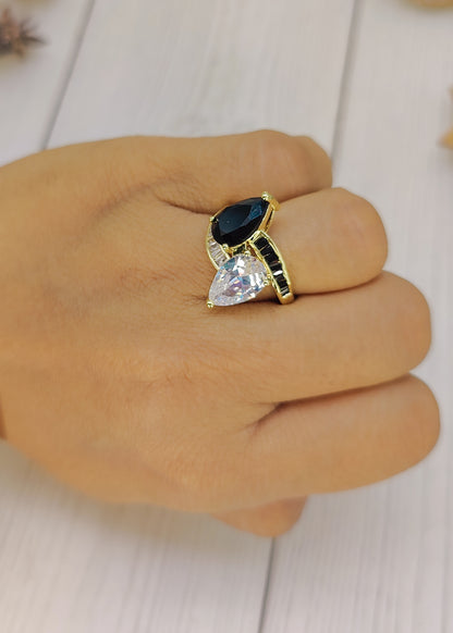 18k plated Sparkling CZ Anti tarnish Ring