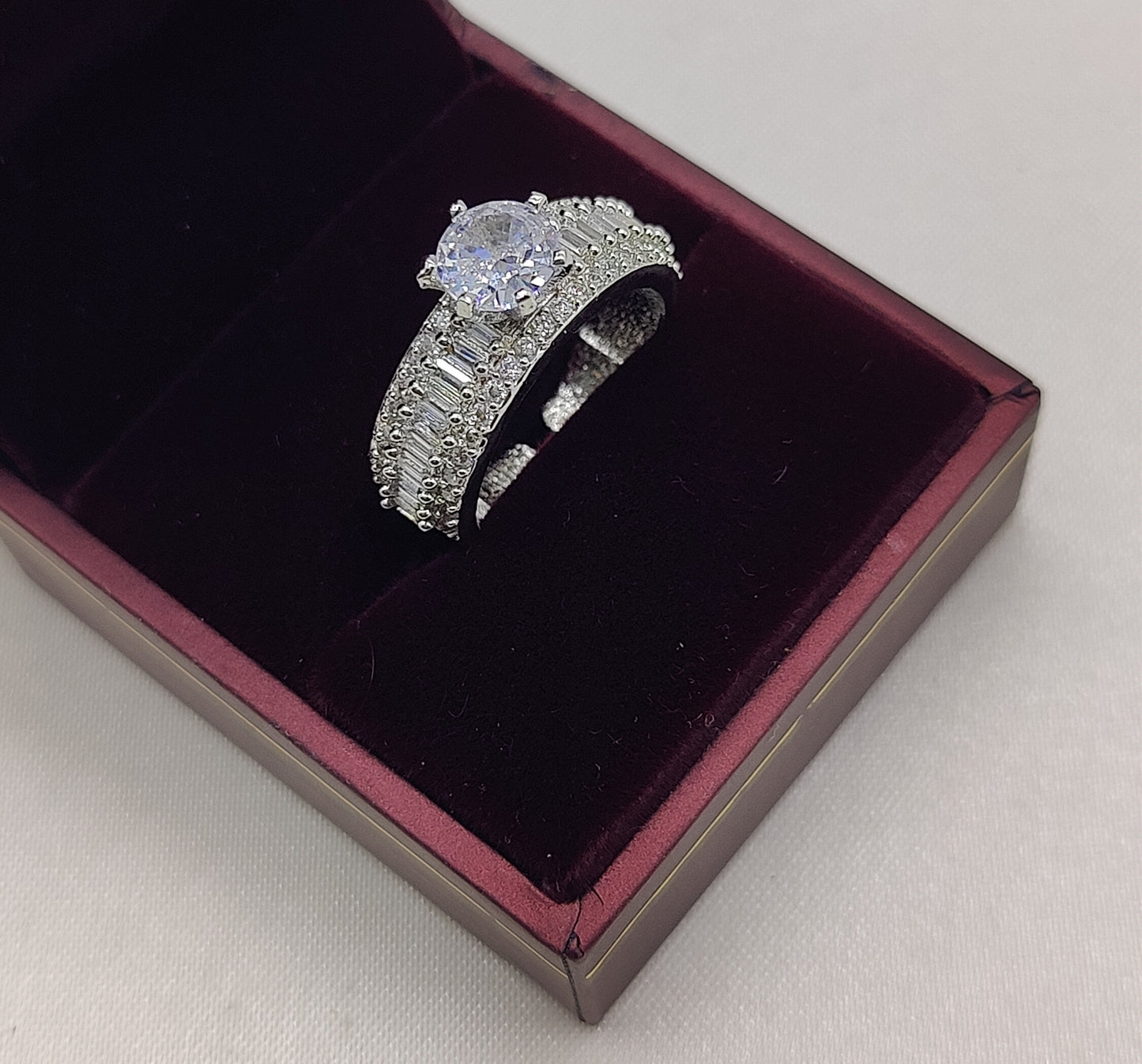 Meera CZ Solitaire Adjustable Ring