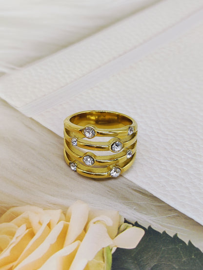 18k Gold plated Anti Tarnish Ring