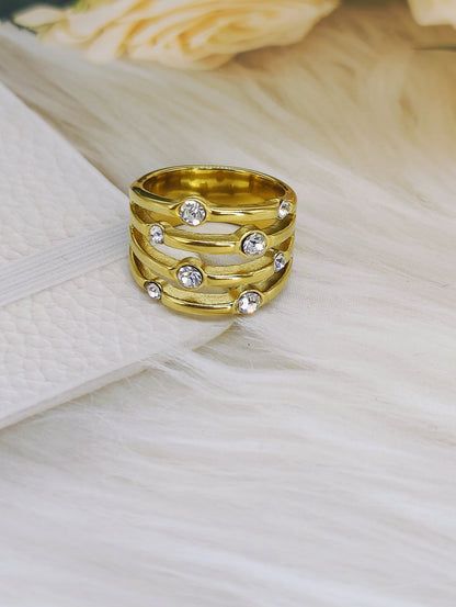 18k Gold plated Anti Tarnish Ring