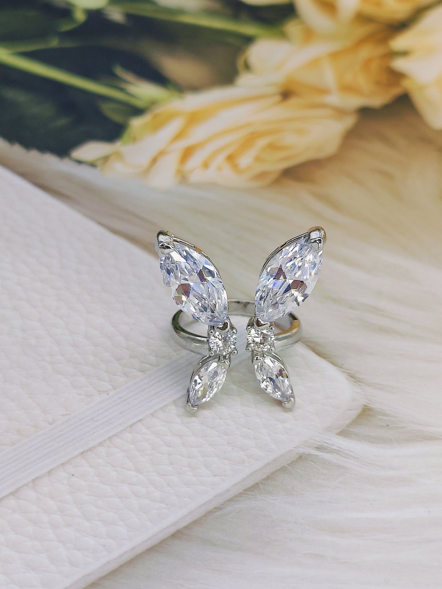 CZ Anti Tarnish Silver plated Ring