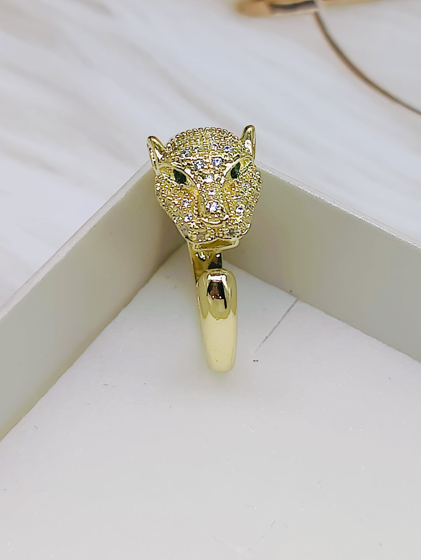 18k Sabyasachi Inspired jaguar Anti Tarnish Ring