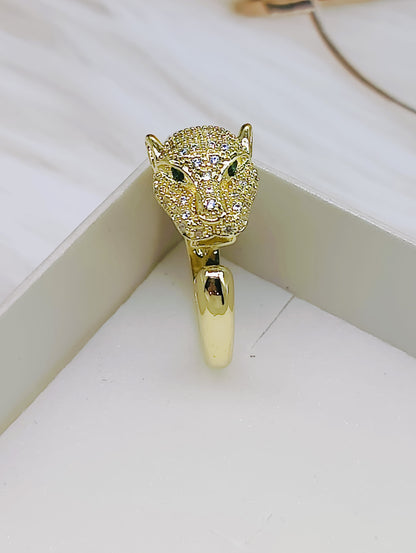 18k Sabyasachi Inspired jaguar Anti Tarnish Ring