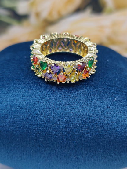 CZ ( Zircon ) Multicolor Ring