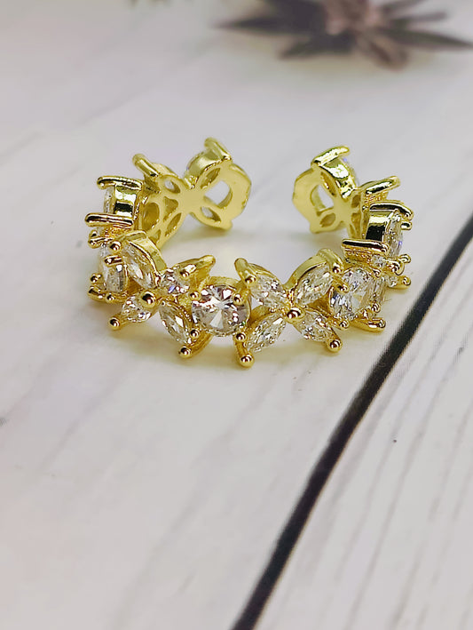 CZ 18k Gold Plated Anti Tarnish Ring