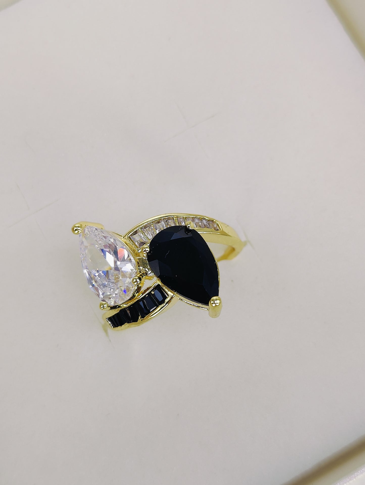 18k plated Sparkling CZ Anti tarnish Ring