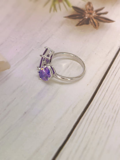 CZ Anti Tarnish silver plated Ring