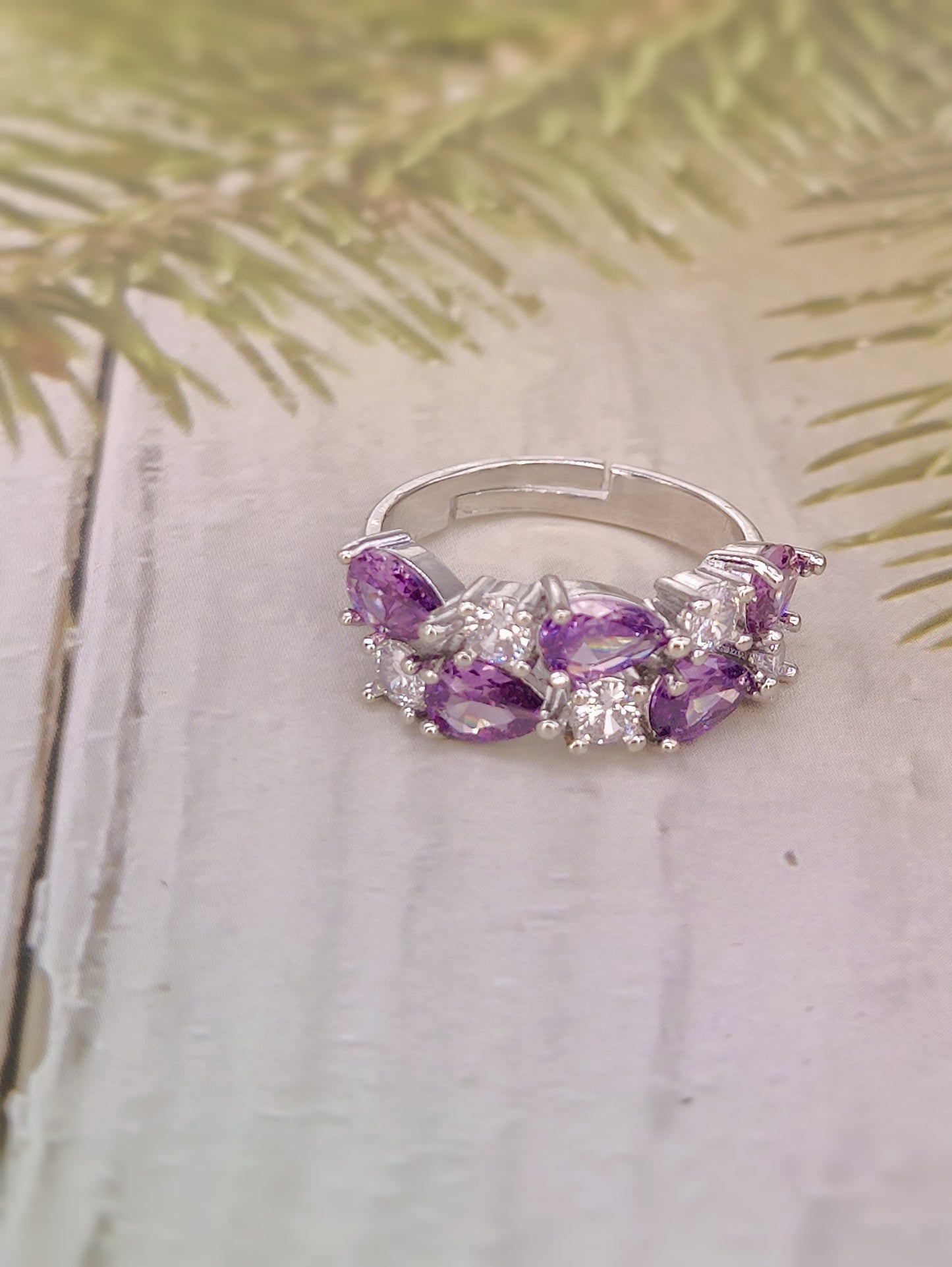 CZ Anti Tarnish silver plated Ring