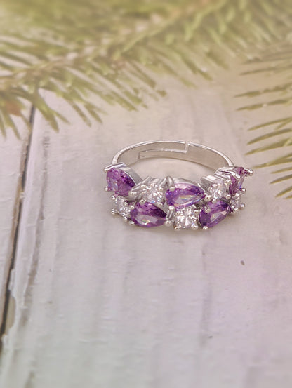 CZ Anti Tarnish silver plated Ring