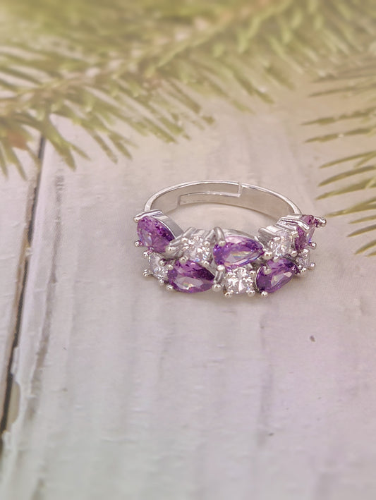 CZ Anti Tarnish silver plated Ring