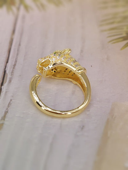 18k Sabyasachi Inspired jaguar Anti Tarnish Ring