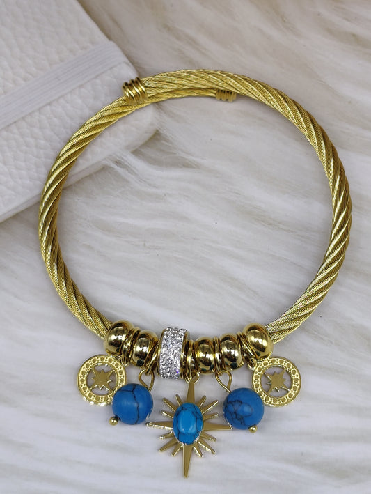 18k Gold plated Pandora Bracelet