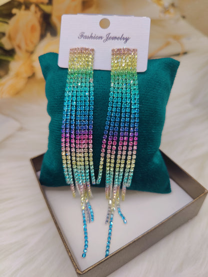 Korean Multi color Anti Tarnish Earrings