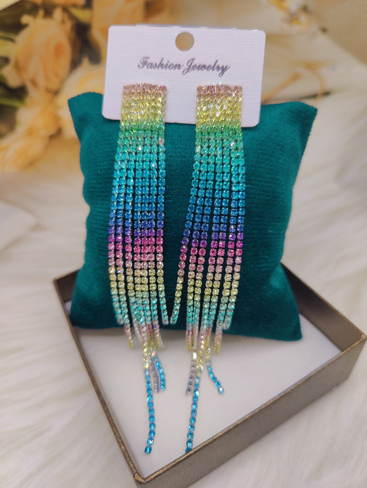 Korean Multi color Anti Tarnish Earrings