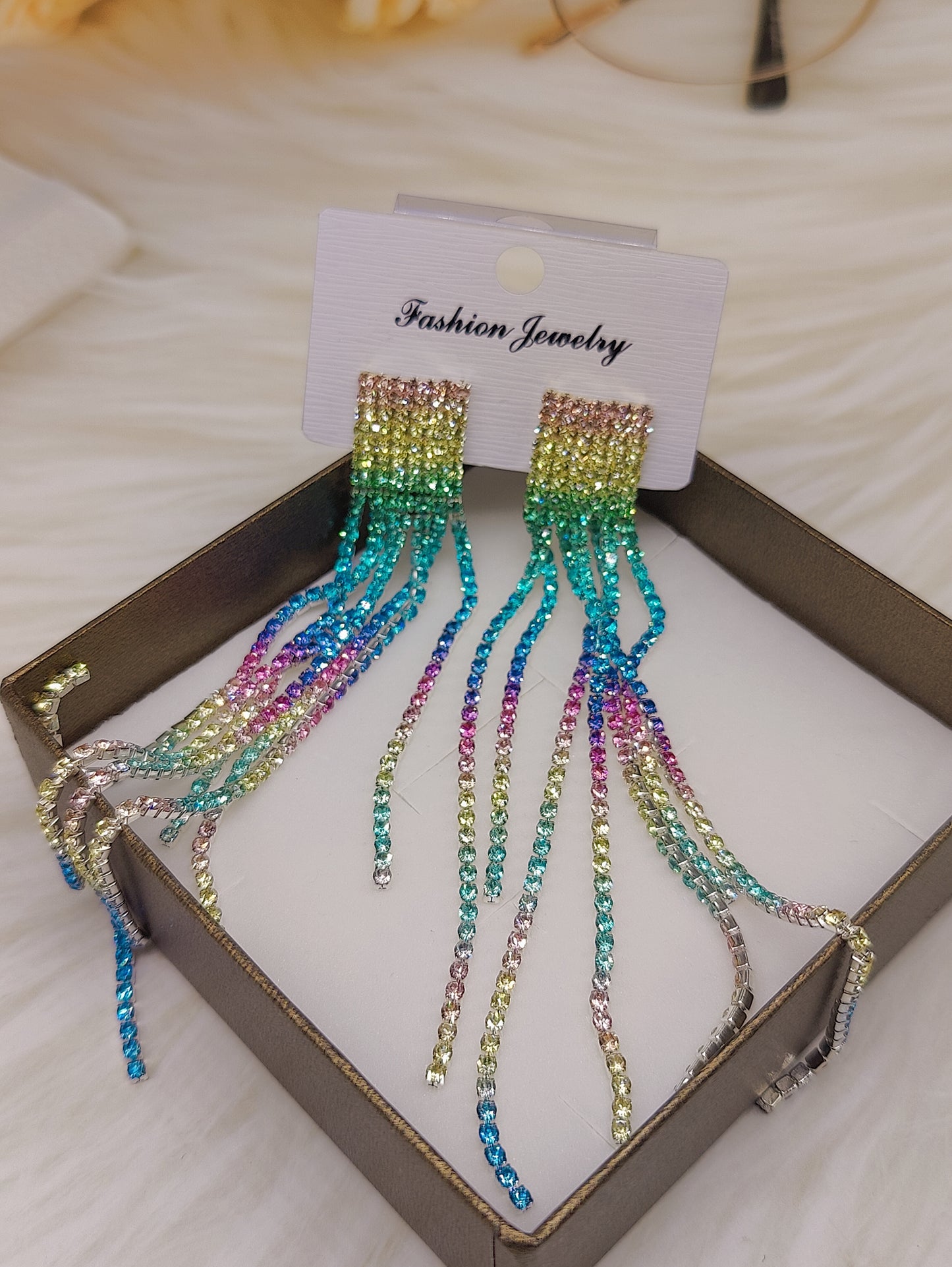 Korean Multi color Anti Tarnish Earrings