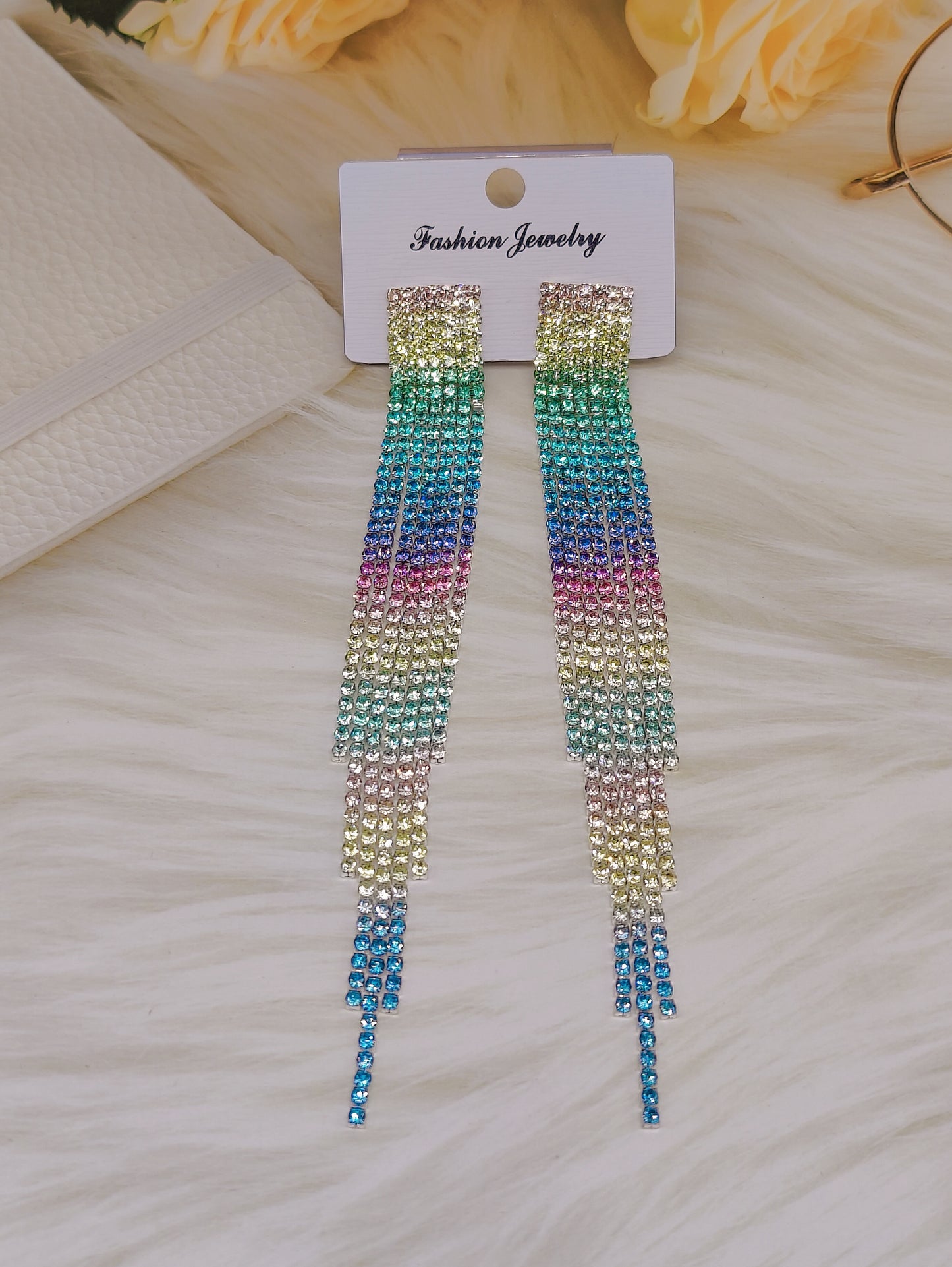 Korean Multi color Anti Tarnish Earrings