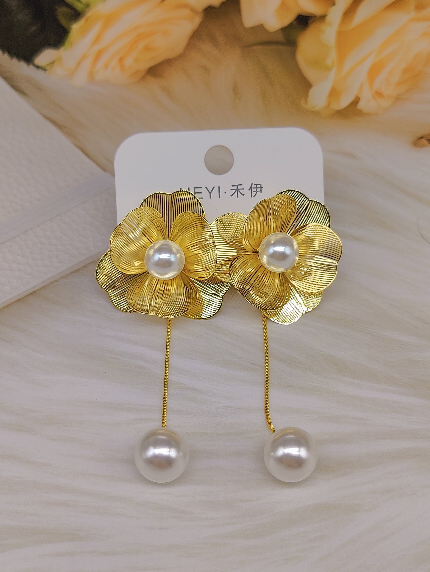 Flower style Anti Tarnish korean Earrings