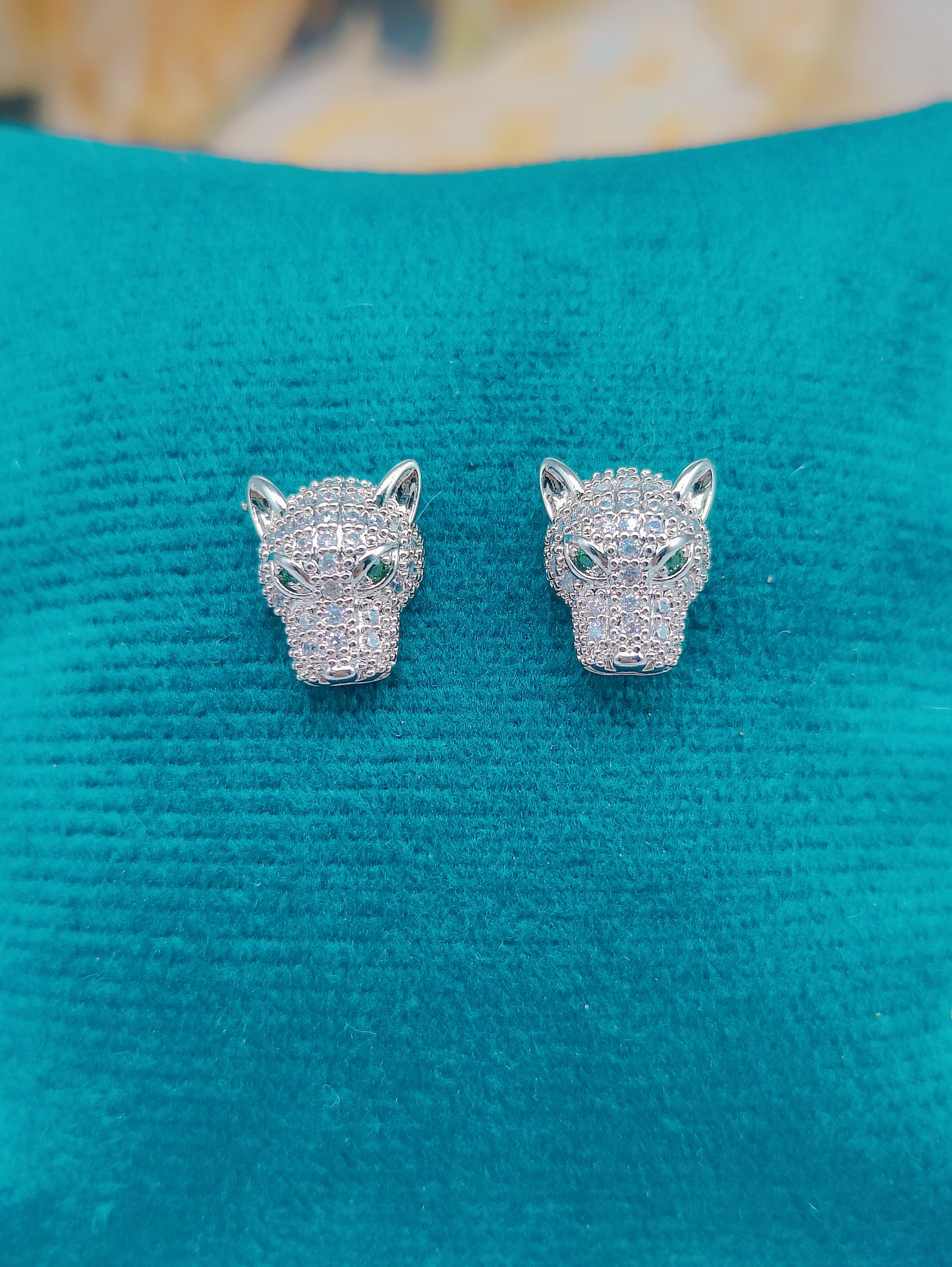 Sabyasachi Inspired Lion Style Silver Plated Anti Tarnish Earrings