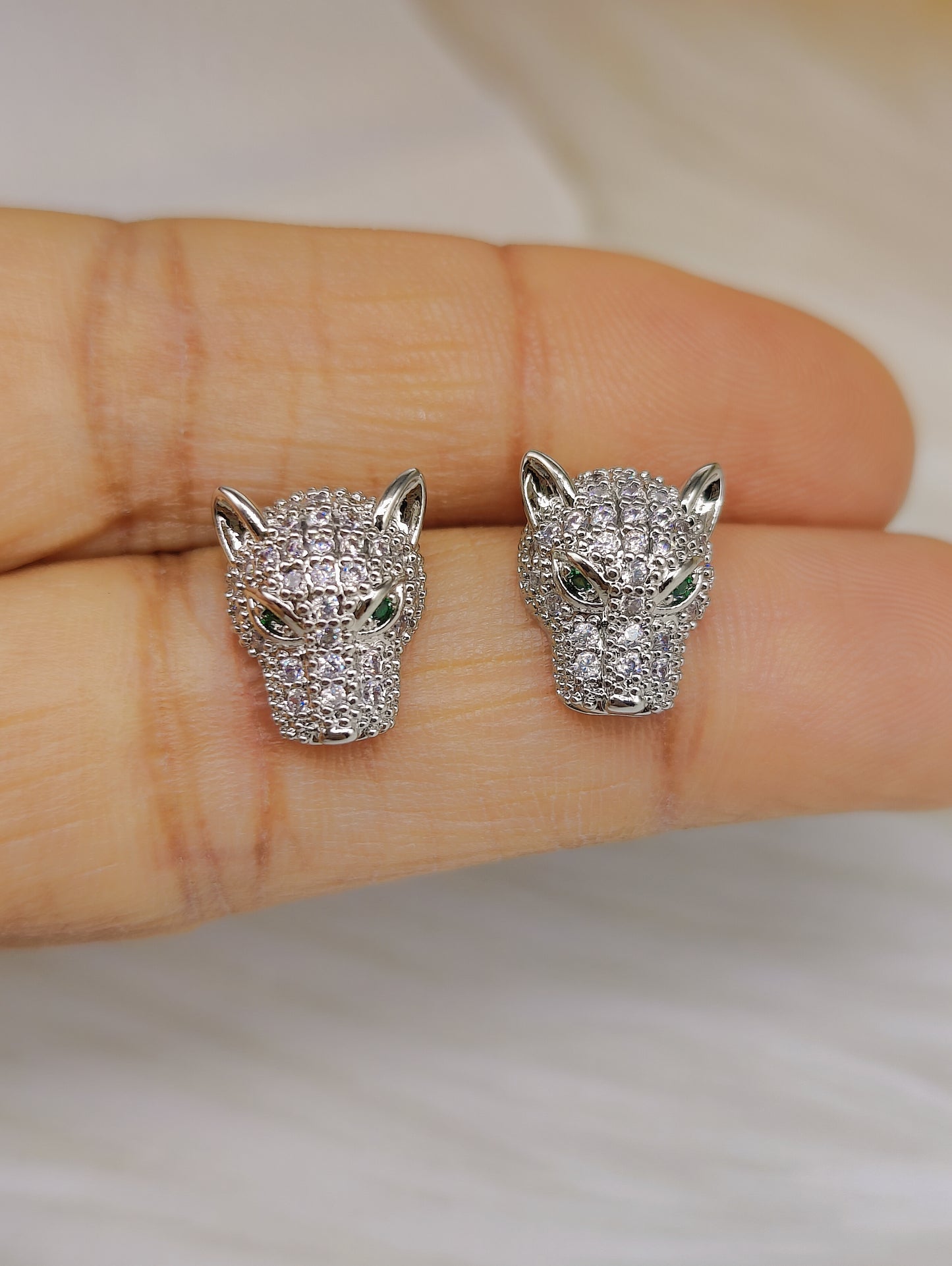 Sabyasachi Inspired Lion Style Silver Plated Anti Tarnish Earrings