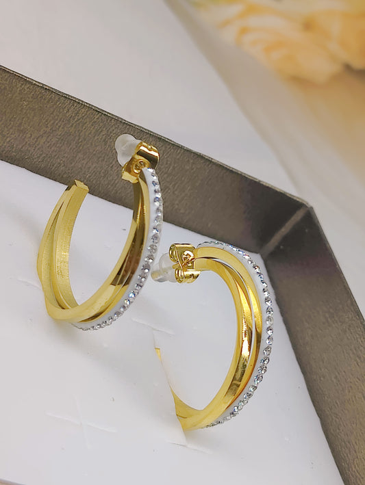 Gold Plated Anti Tarnish and AD Hoops