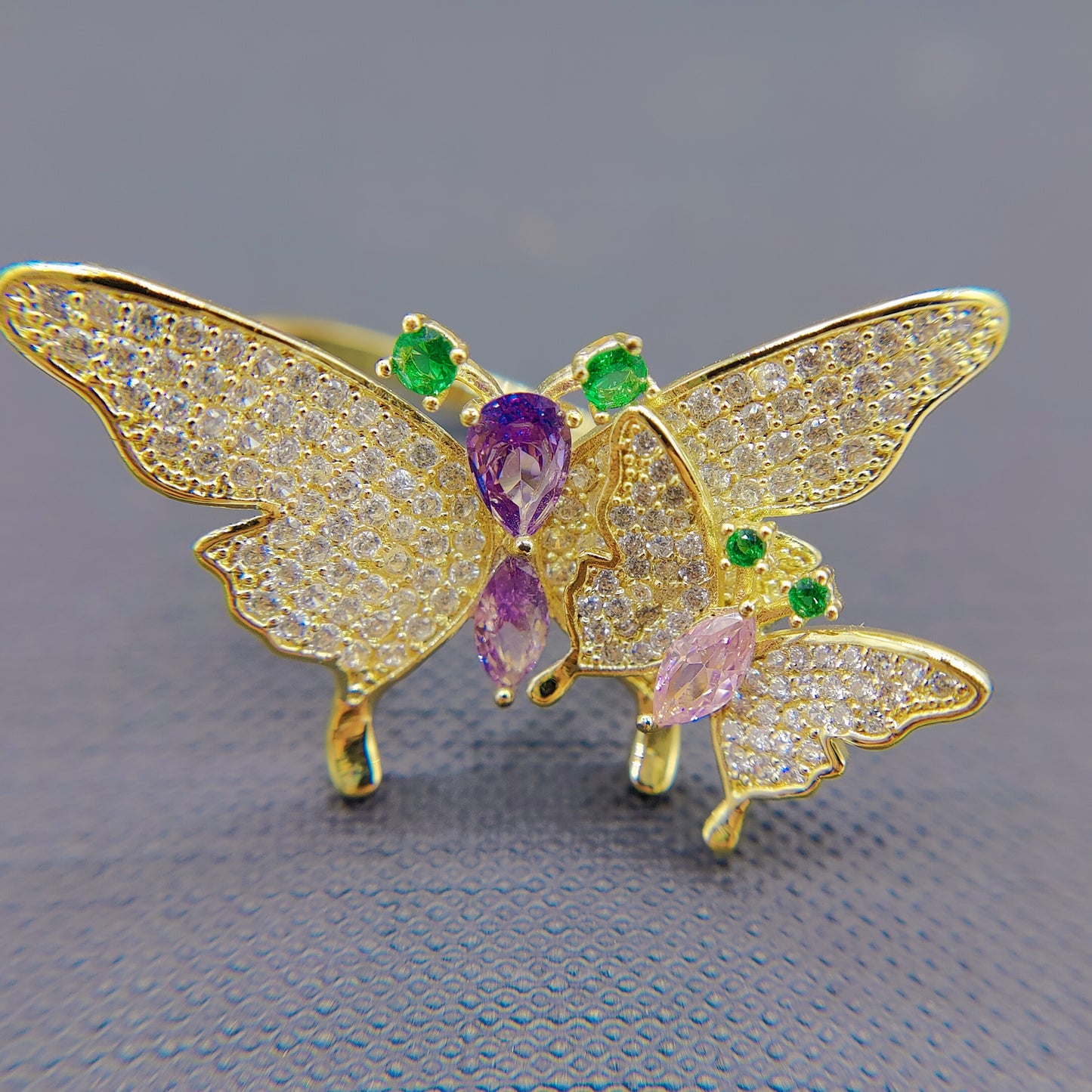 Beautiful CZ Butterfly style Ring