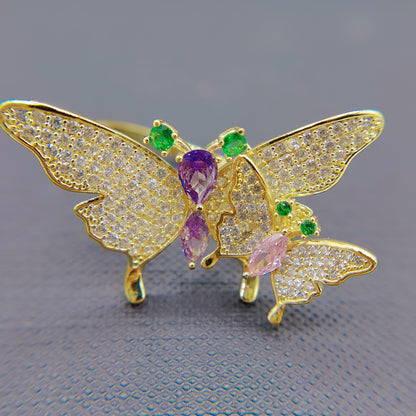 Beautiful CZ Butterfly style Ring
