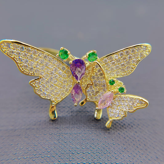 Beautiful CZ Butterfly style Ring