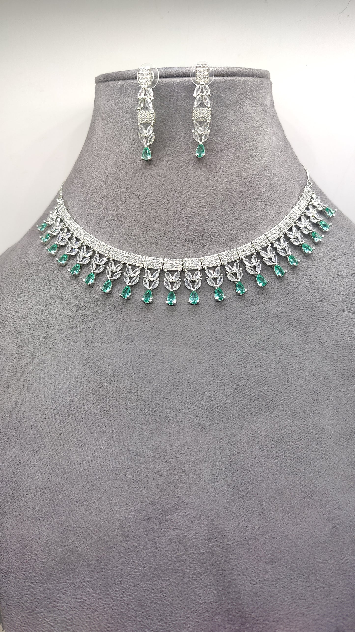 The Scarlet Dream CZ and AD Necklace Set