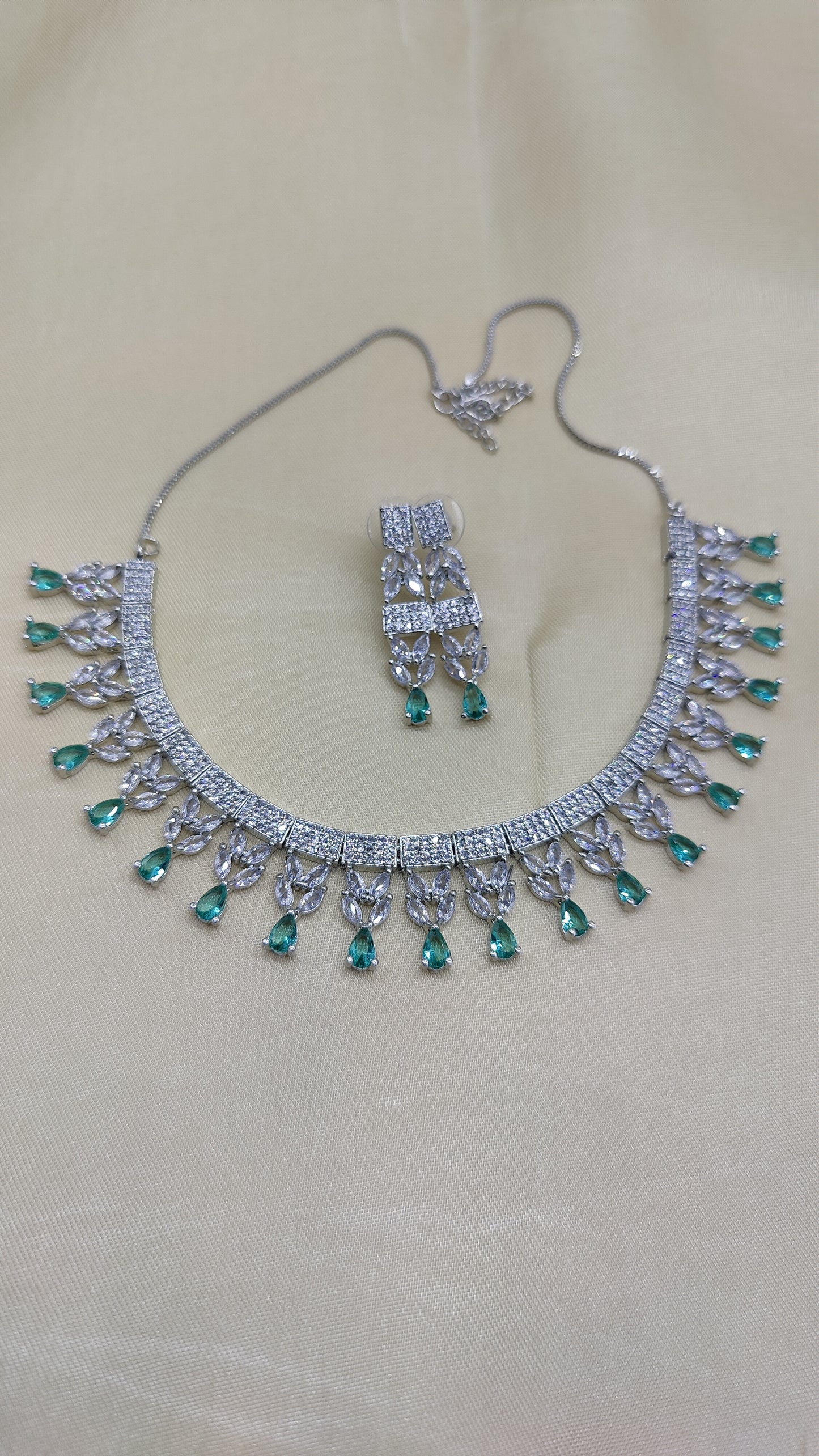The Scarlet Dream CZ and AD Necklace Set