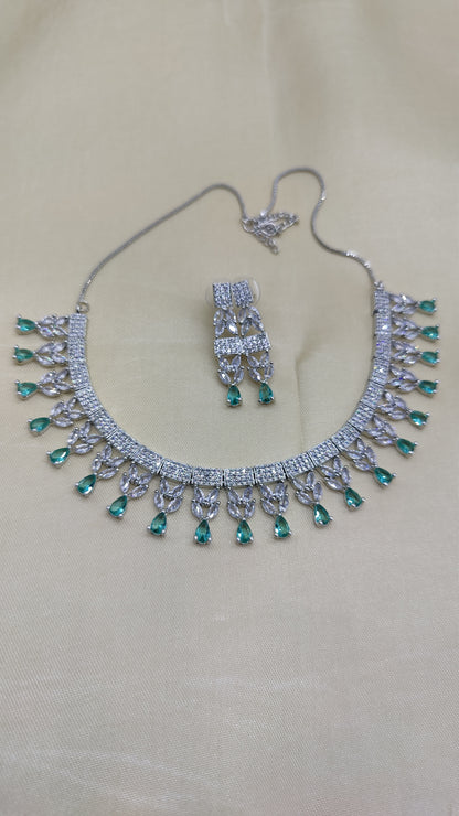 The Scarlet Dream CZ and AD Necklace Set