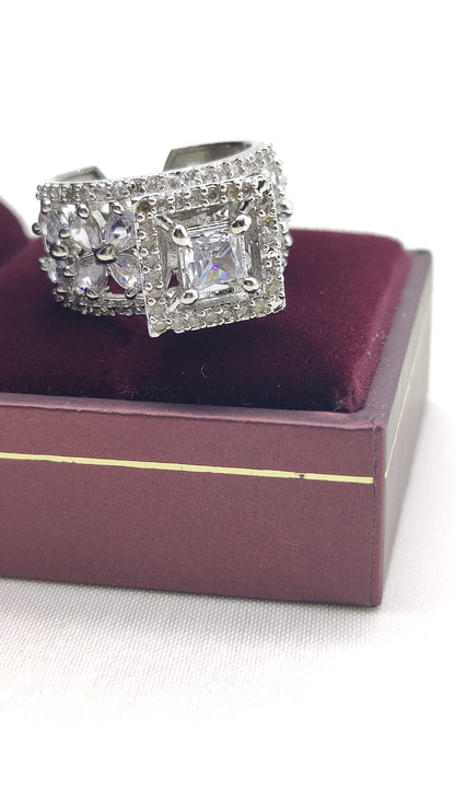 Kanak CZ Solitaire Adjustable Ring