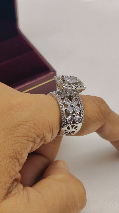 Kanak CZ Solitaire Adjustable Ring