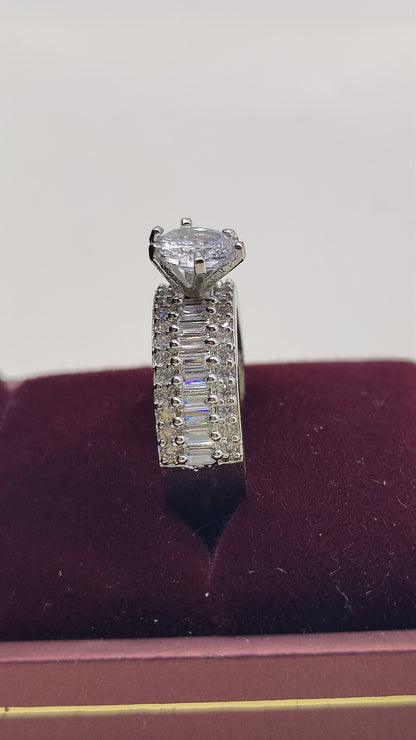 Meera CZ Solitaire Adjustable Ring