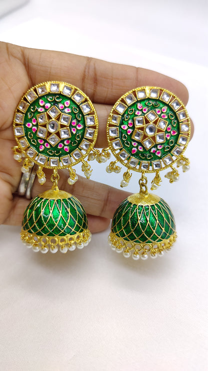 Meenakari Jhumkis