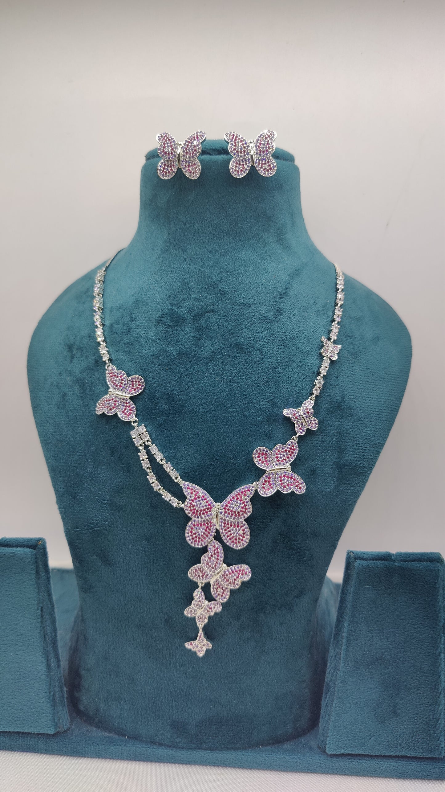 Jiya AD Butterfly style Necklace set