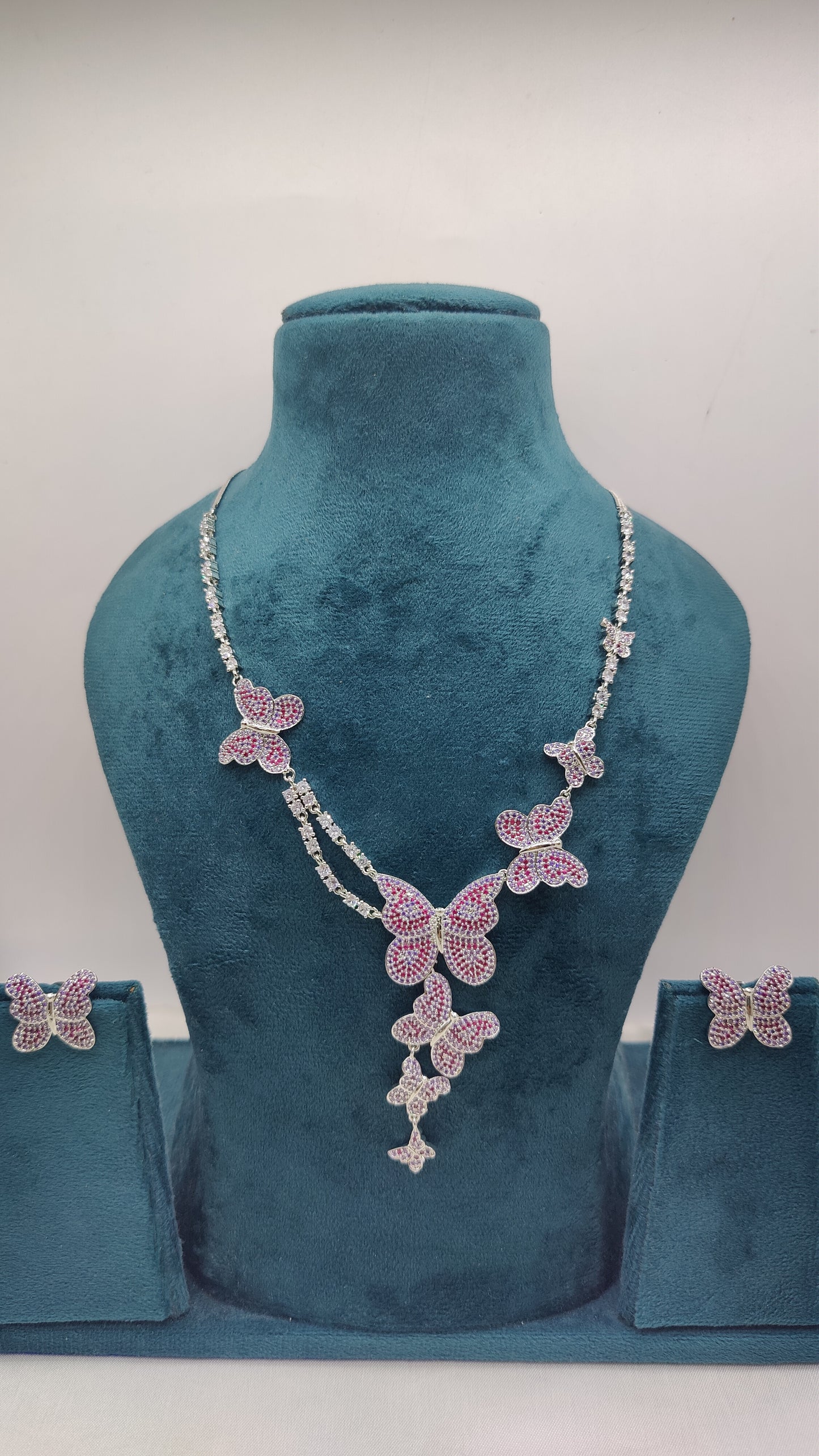 Jiya AD Butterfly style Necklace set